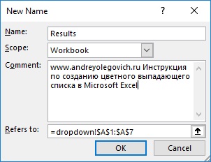 выбор названия для выпадающего списка www.andreyolegovich.ru